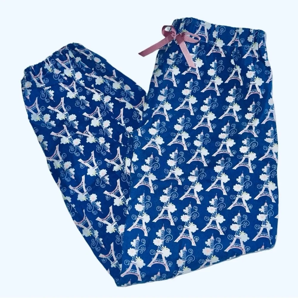 Small Shop Boutique Blue Cotton Paris Pjs Pants
Sz 12/14